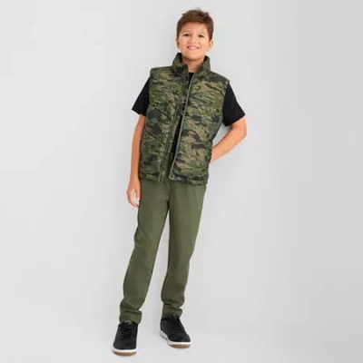 Xersion Little & Big Kid Boys Heavyweight Puffer Vest In Green