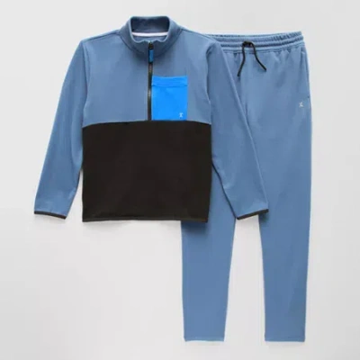 Xersion Little & Big Kid Boys 2-pc. Cozy Quarter Zip & Pant Set In Purple