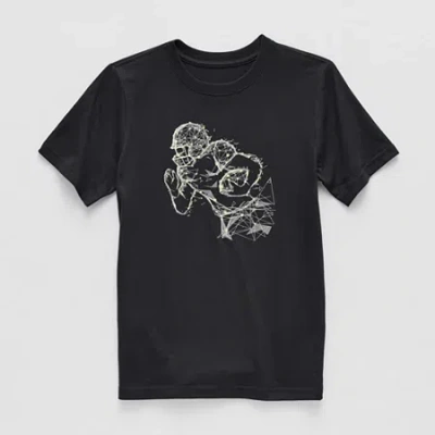 Xersion Little & Big Kid Boys Crew Neck Short Sleeve Regular Fit Graphic T-shirt In Black