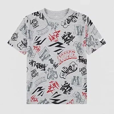 Nike 3brand By Russell Wilson Big Kid Boys Crew Neck Short Sleeve Active T-shirt In Gray