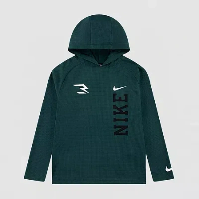 Nike 3brand By Russell Wilson Big Kid Boys Hooded Long Sleeve Regular Fit Thermal Top In Green
