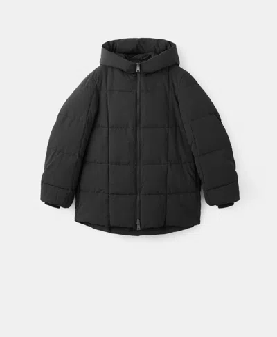 Mango Women's Hood Puffer Coat In Black