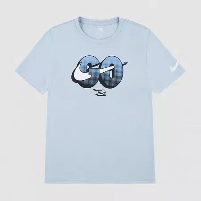 Nike 3brand By Russell Wilson Big Kid Boys Crew Neck Short Sleeve Active T-shirt In Blue