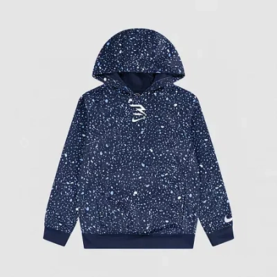 Nike 3brand By Russell Wilson Big Kid Boys Long Sleeve Fleece Active Hoodie In Blue