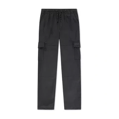 Hurley Big Kid Boys Adjustable Waist Straight Cargo Pant In Black