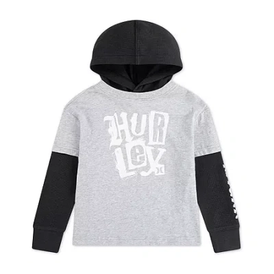 Hurley Big Kid Boys Hooded Long Sleeve Regular Fit Graphic T-shirt In Multi