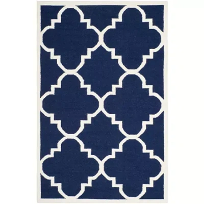 Safavieh Candis Hand Woven Flat Weave Area Rug In Blue