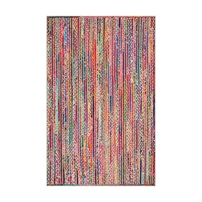 Nuloom Aleen 5x8 Braided Cotton Jute Indoor Rectangular Area Rug In Multi