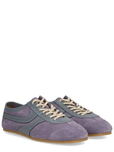 Dries Van Noten Lilac Leather Sneaker In Purple