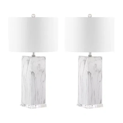 Safavieh Olympia 29 In High Set Of 2 2-pc. Lamp Set In Black