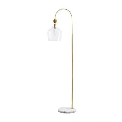 Hampton Hill Auburn Arched Floor Lamp With Marble Base In Multi
