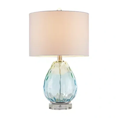 Urban Habitat Borel Omebre Glass Table Lamp In Blue