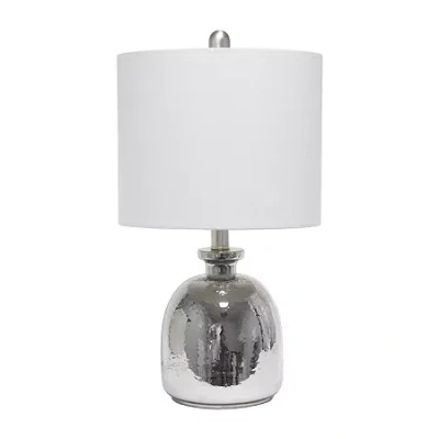 All The Rages Lalia Home Hammered Glass Jar With Linen Shade Glass Table Lamp In Gray