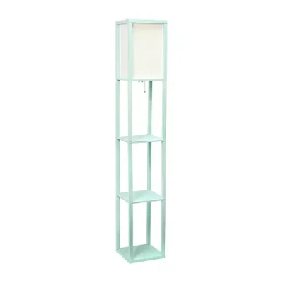 All The Rages Floor Lamp Etagere Organizer Storage Shelf In Blue