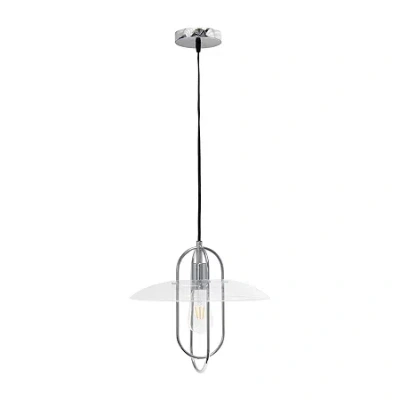 All The Rages 1 Light Elongated Metal Pendant Light In Silver
