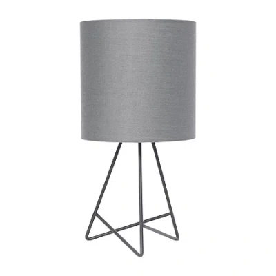 All The Rages Simple Designs Down To The Wire With Fabric Shade Metal Table Lamp In Gray