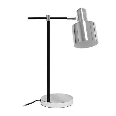 All The Rages Mid Century Modern Metal Table Lamp In Silver