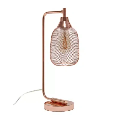 All The Rages Industrial Mesh Desk Lamp In Yellow