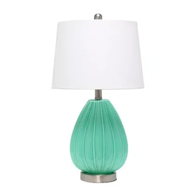 All The Rages Pleated Table Lamp In Blue