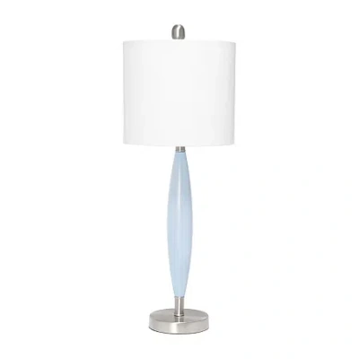 All The Rages Blue Stylus Metal Table Lamp In Blue