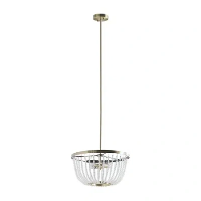Hampton Hill Melrose 2 Light Beaded Chandelier In Silver