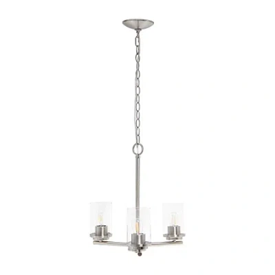 All The Rages 3-light 15" Hanging Chandelier Pendant Light In Silver