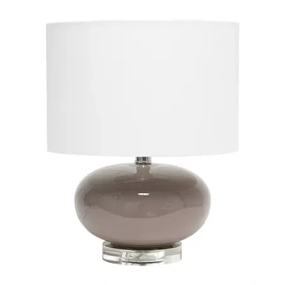 All The Rages 15.25" Modern Ovaloid Glass Table Lamp In Gray