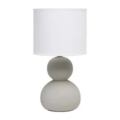 All The Rages Simple Designs Taupe Stone Age Ceramic Table Lamp In Brown