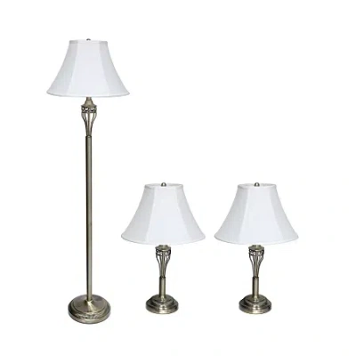 All The Rages Perennial Roma Classic Metal 3-pc. Lamp Set In Yellow