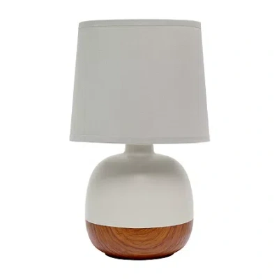 All The Rages Simple Designs Petite Mid Century Ceramic Table Lamp In Gray