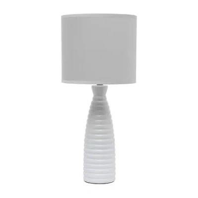 All The Rages Simple Designs Alsace Bottle Ceramic Table Lamp In Gray
