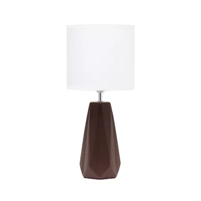 All The Rages Simple Designs Prism Ceramic Table Lamp In Brown