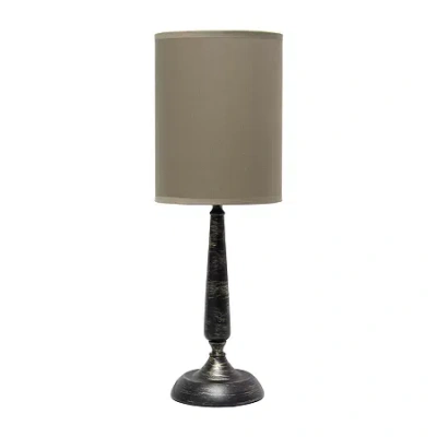 All The Rages Simple Designs Traditional Candlestick Iron Table Lamp In Brown