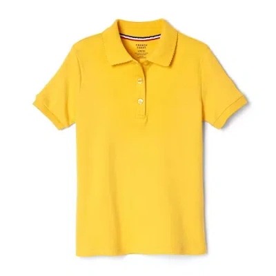 French Toast Big Kid Girls Short Sleeve Regular Fit Polo Shirt In Yellow