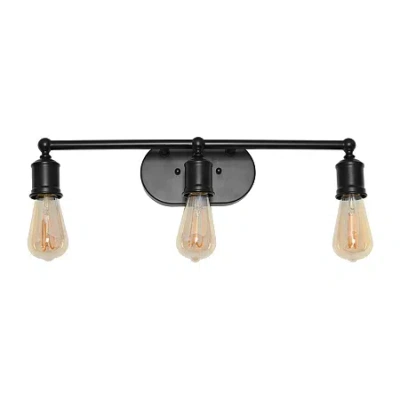 All The Rages Matte Black Industrial Metal Vanity Light In Black