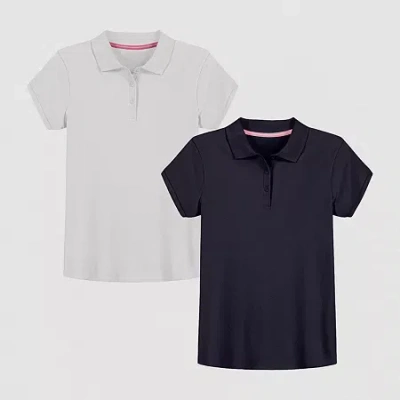 Izod Little & Big Kid Girls Short Sleeve Regular Fit 2-pc. Polo Shirt In Multi