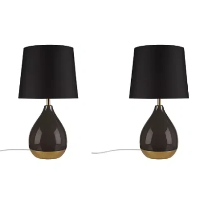 510 Design 21.5 Liora 2-tone 2-pc. Lamp Set In Yellow