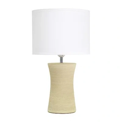 All The Rages Simple Designs Hourglass Ceramic Table Lamp In Brown