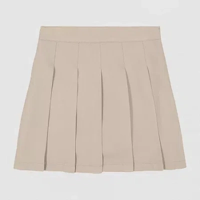 Izod Skort Little & Big Kid Girls Stretch Fabric Scooter Skirt In Neutral