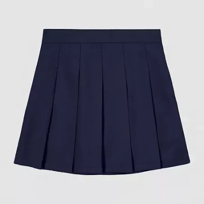 Izod Skort Little & Big Kid Girls Stretch Fabric Scooter Skirt In Blue