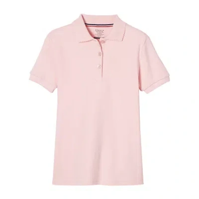 French Toast Big Kid Girls Short Sleeve Regular Fit Polo Shirt In Pink
