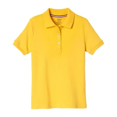 French Toast Big Kid Girls Short Sleeve Regular Fit Polo Shirt In Yellow