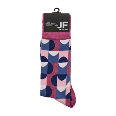 J. Ferrar Dress Mens 1 Pair Crew Socks In Purple
