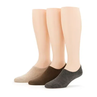 Stafford Super Soft Mens Multi-pack 3 Pair Liner Socks In Brown