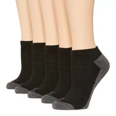 Xersion Running Mens 5 Pair Low Cut Socks In Black