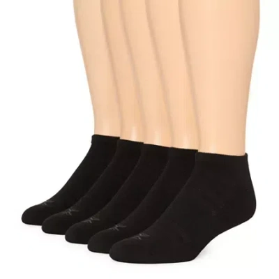 Xersion Running Mens Multi-pack 5 Pair Low Cut Socks In Black