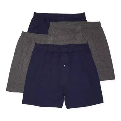 Stafford Knit Mens 4 Pack Boxers 305939 In Blue