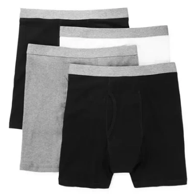 Stafford Mens 4 Pack Boxer Briefs 302866 In Black
