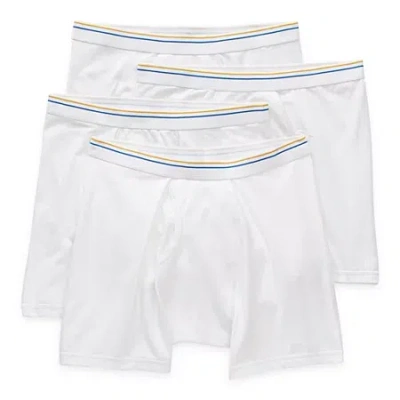 Stafford Dry + Cool Breathable Mesh Mens 4 Pack Boxer Briefs 302860 In White