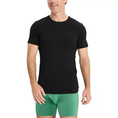 Jockey Mens 2 Pack Short Sleeve Crew Neck Moisture Wicking T-shirt Big In Black